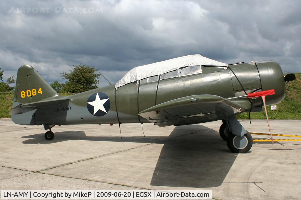 LN-AMY, North American AT-6D Harvard III C/N 88-16849 (42-85068), Pushed out of the Hangar just a few minutes earlier.