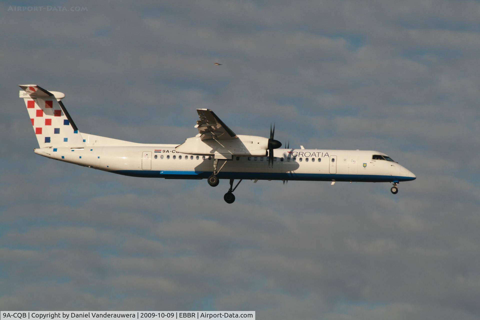 9A-CQB, 2008 De Havilland Canada DHC-8-402Q Dash 8 C/N 4211, flight OU456 is descending to rwy 02