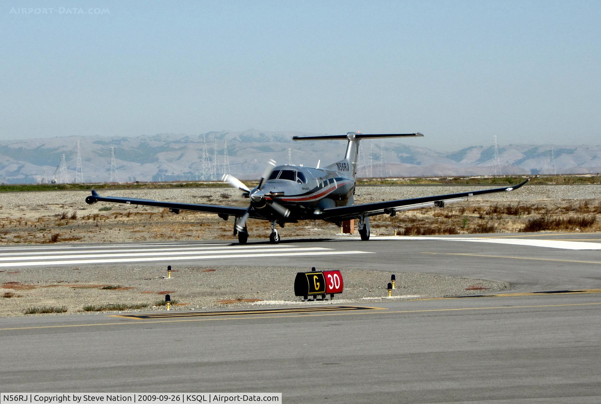N56RJ, 2006 Pilatus PC-12/47 C/N 758, 2006 Pilatus Aircraft Ltd PC-12/47 turning onto RWY 30