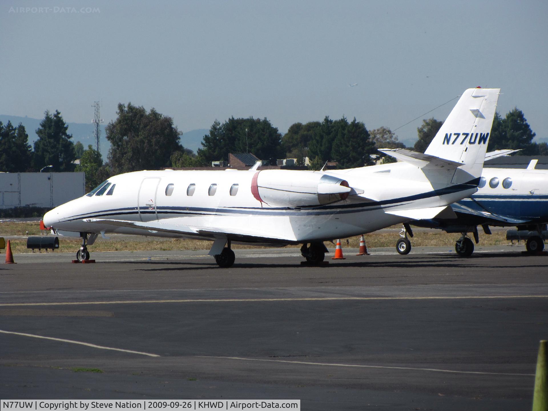 N77UW, 1998 Cessna 560XL Citation Excel C/N 560-5005, 1998 Cesna 560XL on visitor's ramp