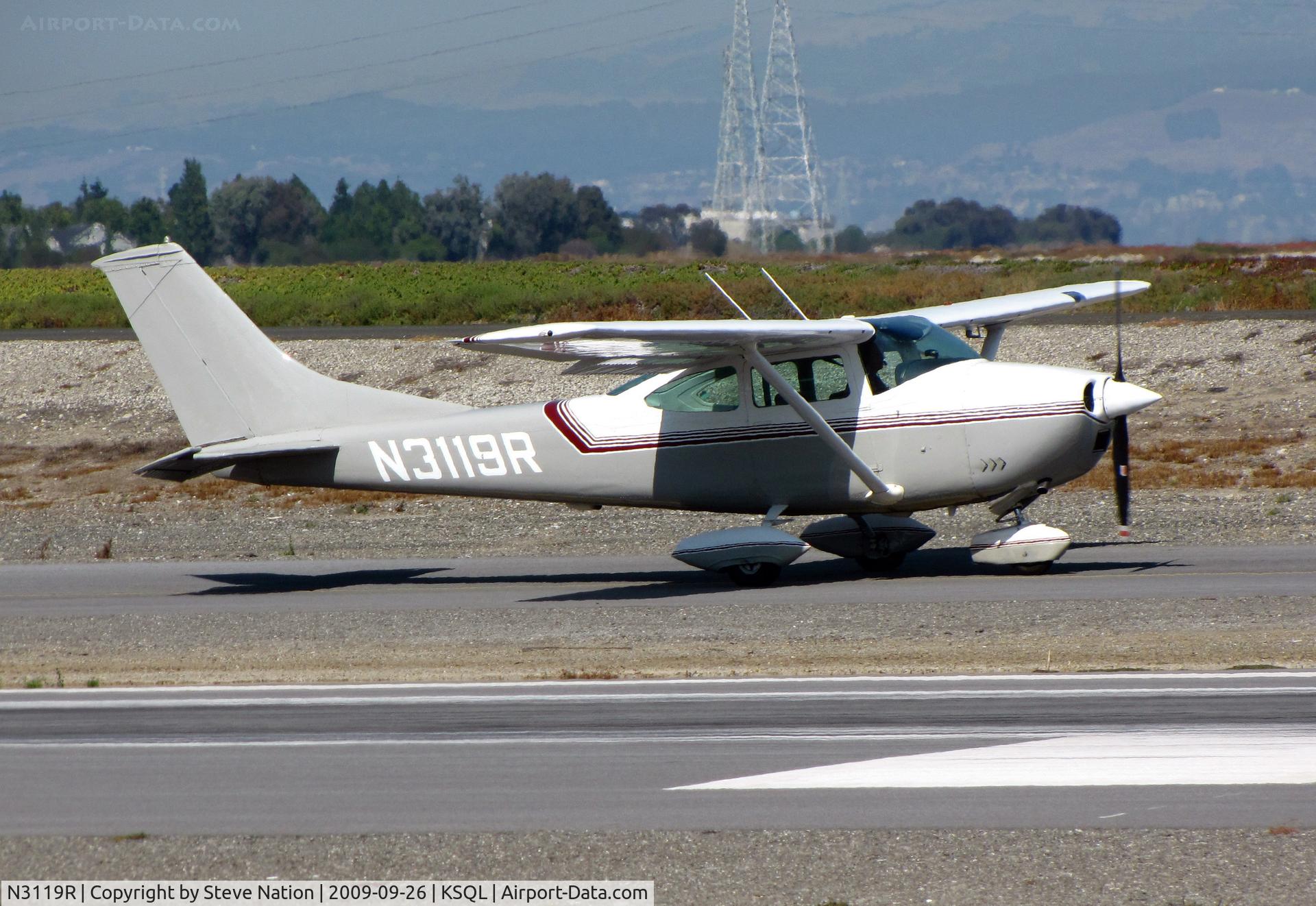 N3119R, 1967 Cessna 182L Skylane C/N 18258519, Locally-based 1967 Cessna 182L running-up engine for training flight