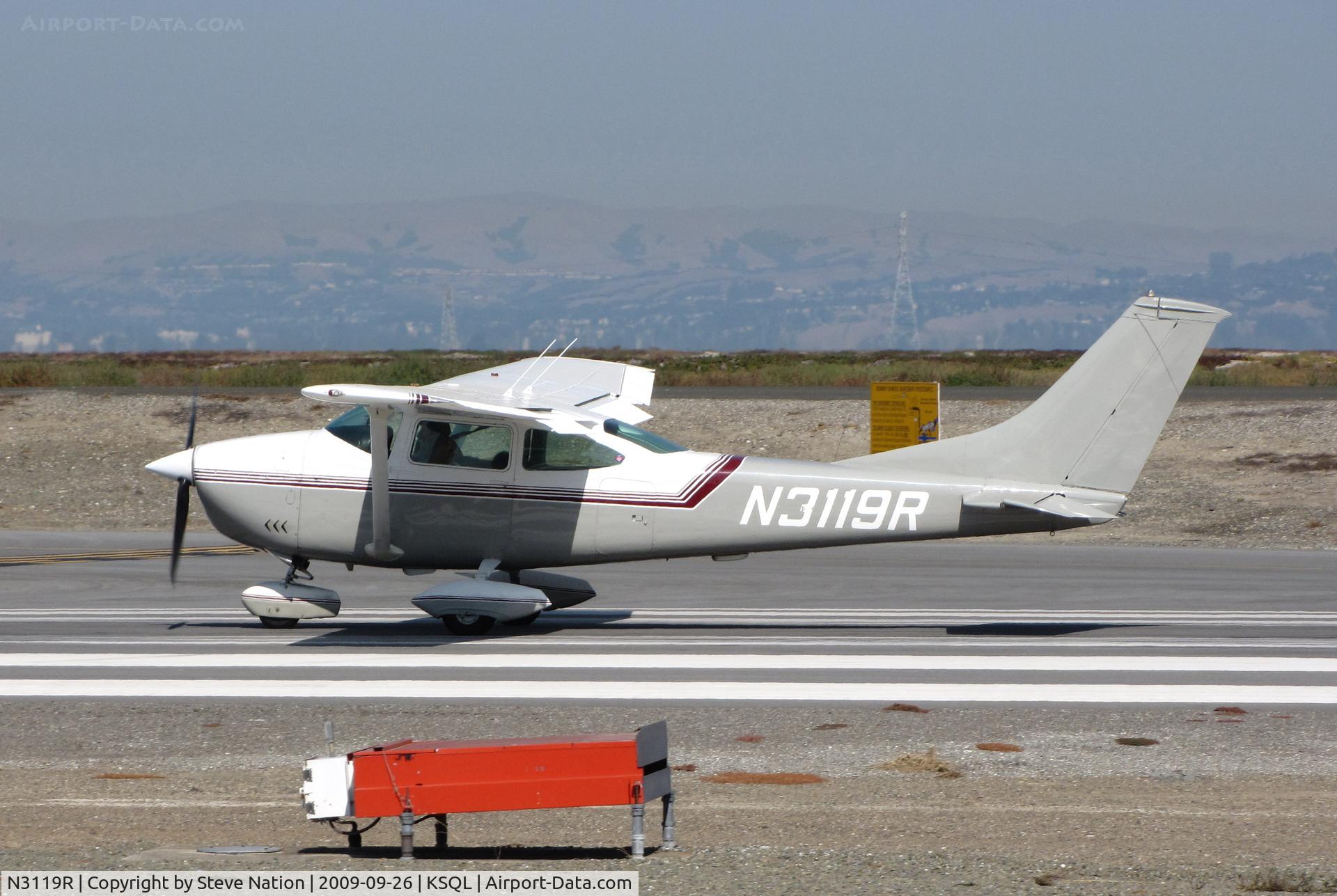 N3119R, 1967 Cessna 182L Skylane C/N 18258519, Locally-based 1967 Cessna 182L taking-off for training flight