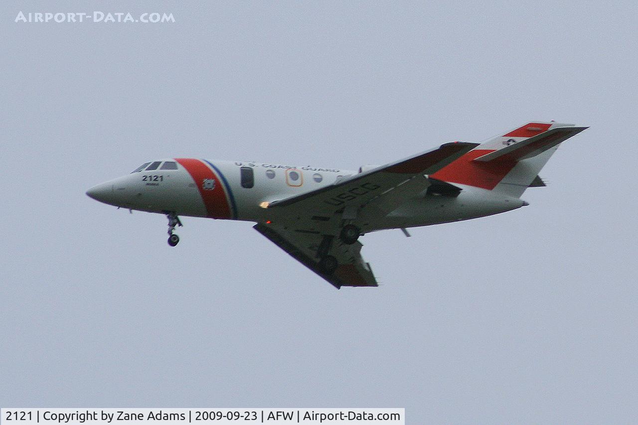 2121, Dassault HU-25A Guardian C/N 431, U.S. Coast Guard HU-25A on approach to Allaince Fort Worth ( I shot this from my car driving down the highway ;)  )