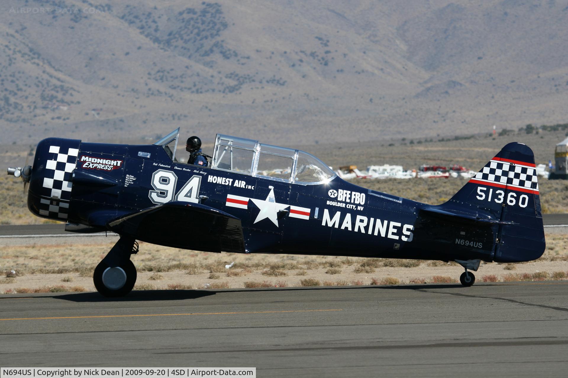 N694US, 1943 North American SNJ-4 Texan C/N 88-13627, K4SD