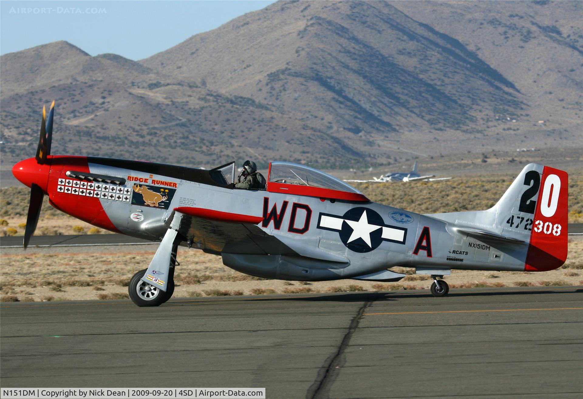 N151DM, 1944 North American F-51D Mustang C/N 44-13250, K4SD