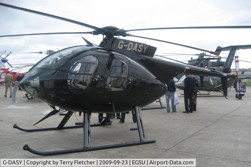 G-DASY, MD Helicopters 369E C/N 0574E, Exhibited at HeliTech 2009 at Duxford