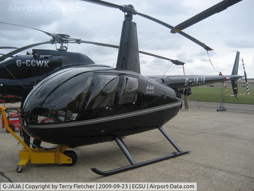G-JAJA, 2007 Robinson R44 Raven II C/N 11691, Exhibited at HeliTech 2009 at Duxford