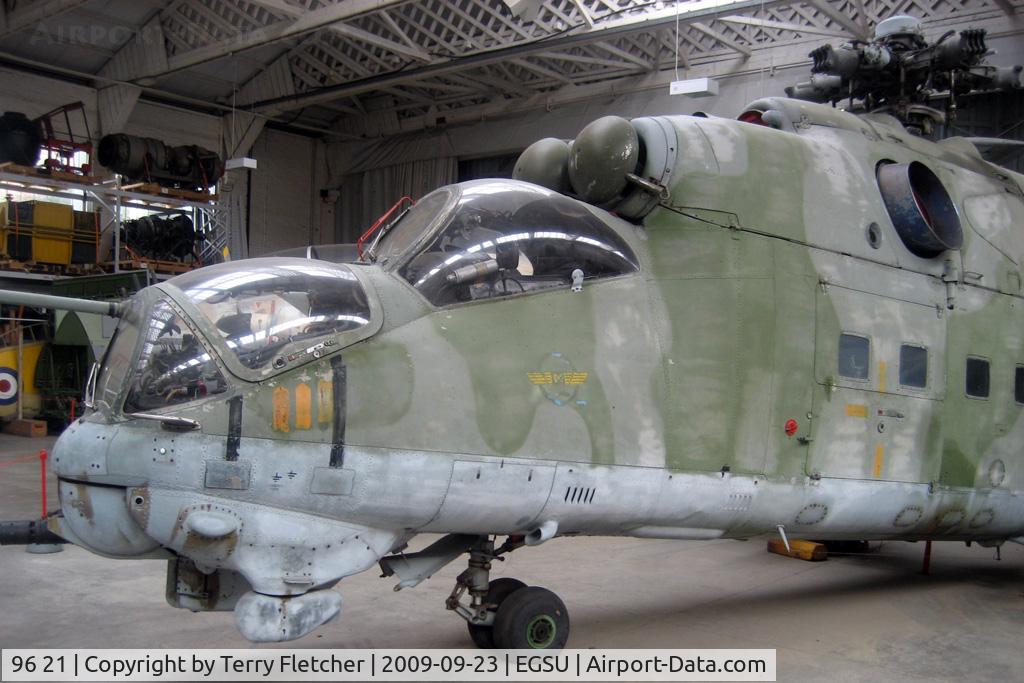 96 21, Mil Mi-24D Hind C/N B4002, Preserved at Imperial war Museum , Duxford