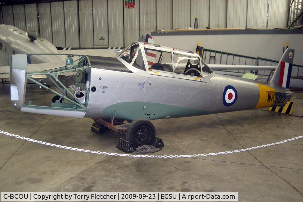 G-BCOU, 1952 De Havilland DHC-1 Chipmunk T.10 C/N C1/0559, Under restoration at Imperial War Museum Duxford