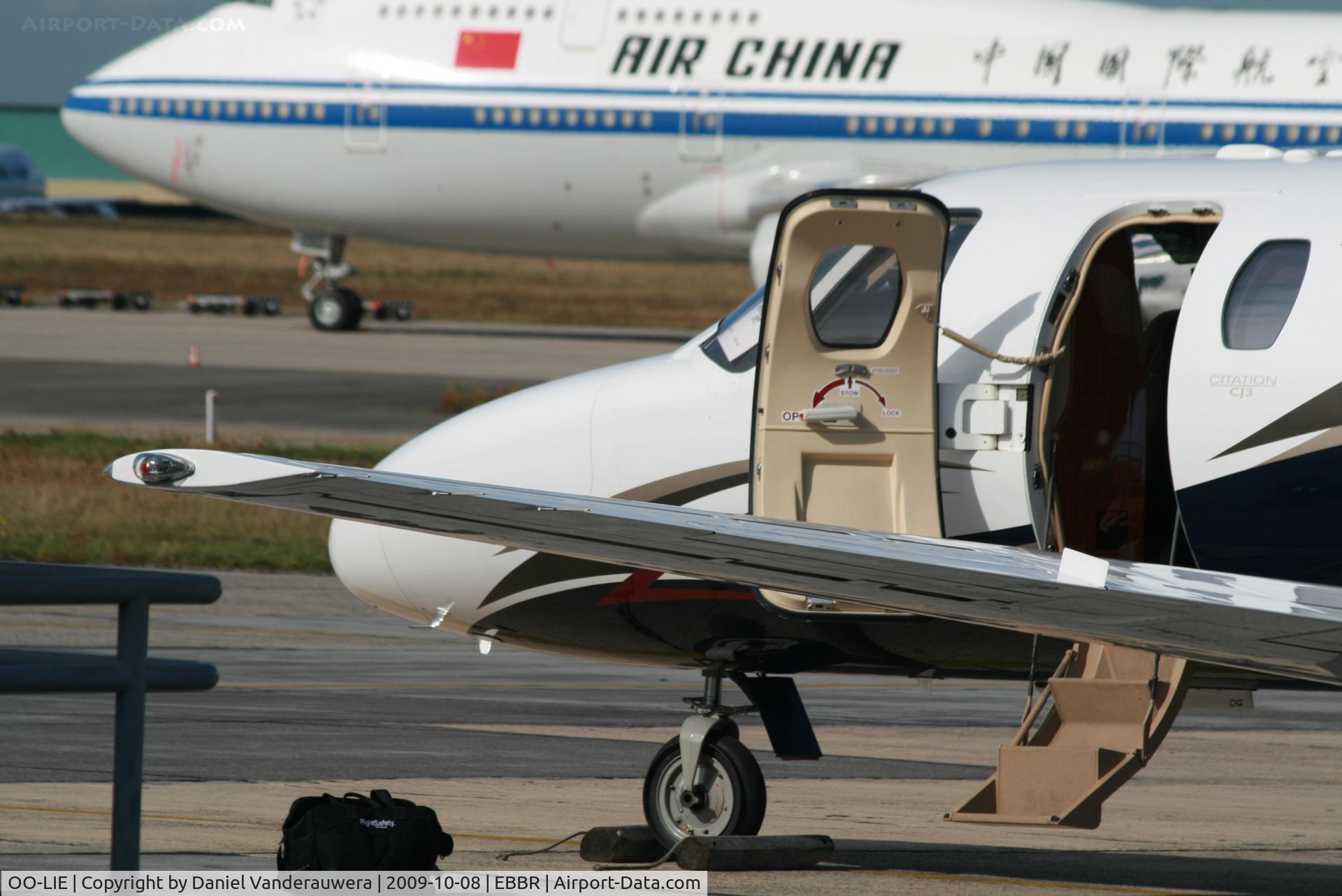 OO-LIE, 2007 Cessna 525B CitationJet CJ3 C/N 525B-0173, before the departure