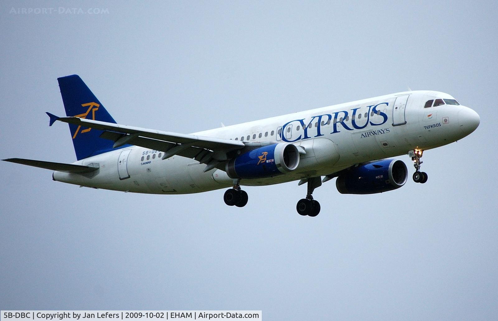 5B-DBC, 1992 Airbus A320-231 C/N 295, Cyprus Airbus landing in Bad Wether