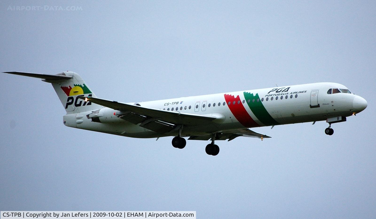 CS-TPB, 1990 Fokker 100 (F-28-0100) C/N 11262, Fokker F-100