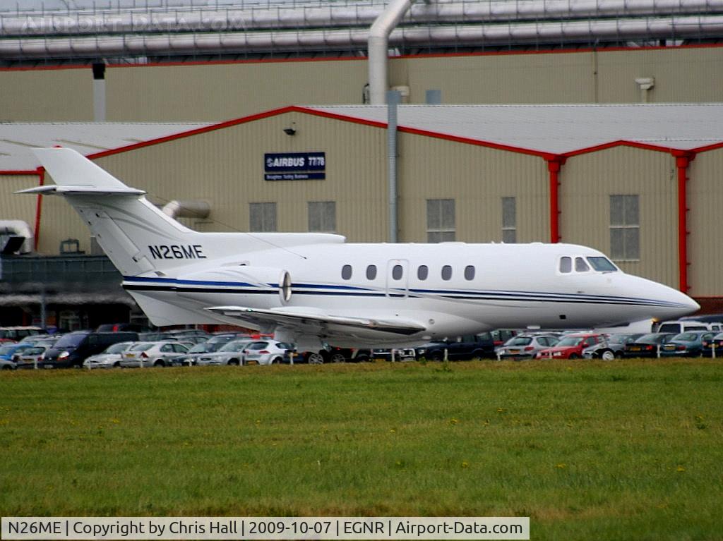 N26ME, 1982 British Aerospace BAe.125-700A C/N NA 0315, Arriving at Hawarden