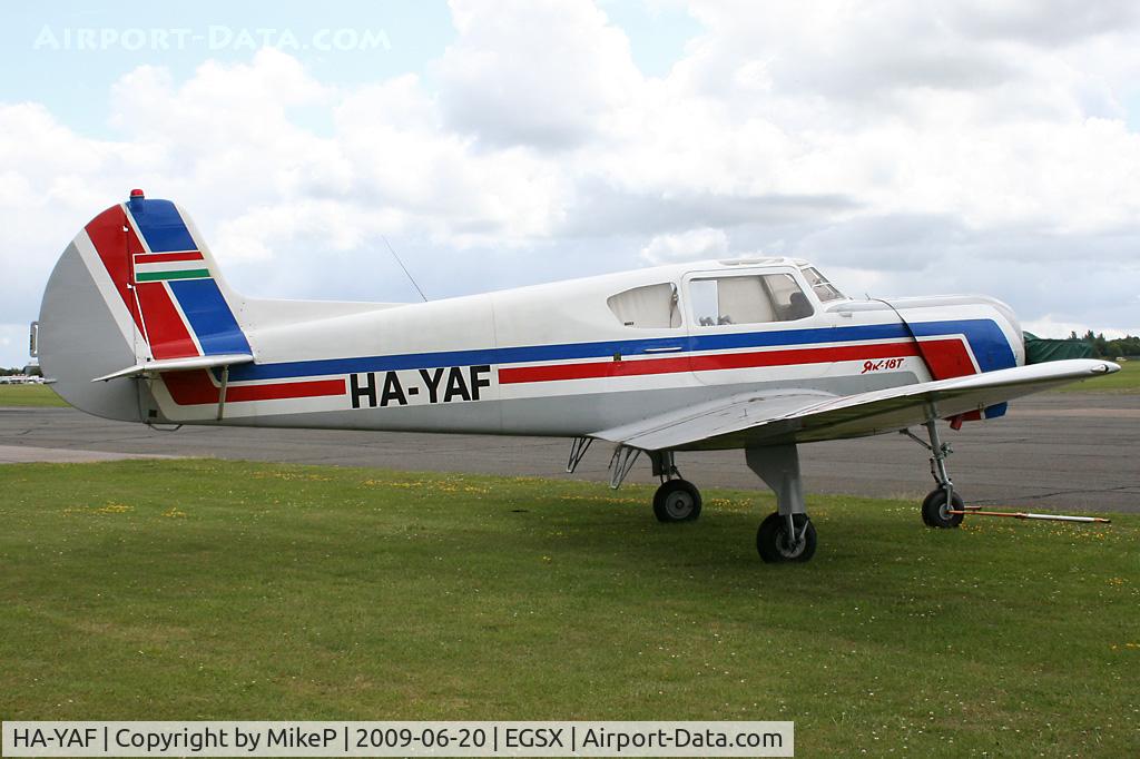 HA-YAF, 1994 Yakovlev Yak-18T C/N 08-34, North Weald resident.