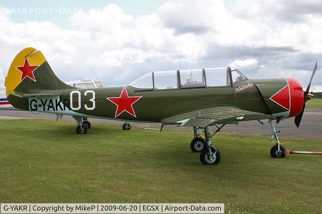 G-YAKR, 1989 Bacau Yak-52 C/N 899803, North Weald resident.