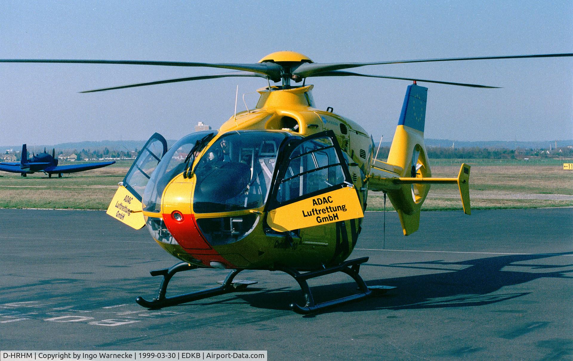 D-HRHM, 1997 Eurocopter EC-135T-1 C/N 0027, Eurocopter EC135T-1 'Christoph 10' of ADAC Luftrettung (EMS) at Bonn-Hangelar airfield