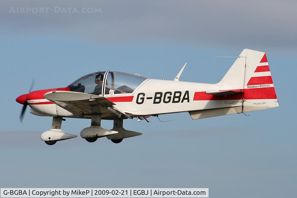 G-BGBA, 1978 Robin R-2100A C/N 133, Short final at Staverton.