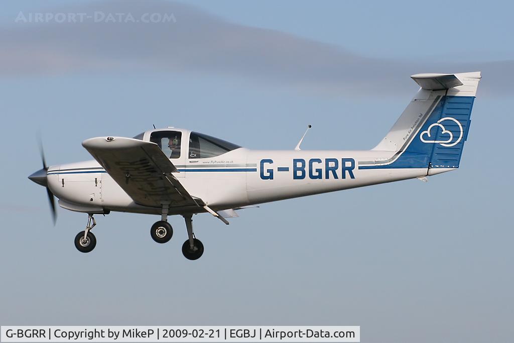 G-BGRR, 1978 Piper PA-38-112 Tomahawk Tomahawk C/N 38-78A0336, Short final at Staverton.