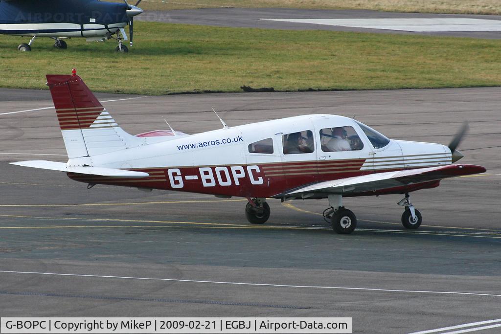 G-BOPC, 1982 Piper PA-28-161 Cherokee Warrior II C/N 28-8216006, Taxiing to the active.