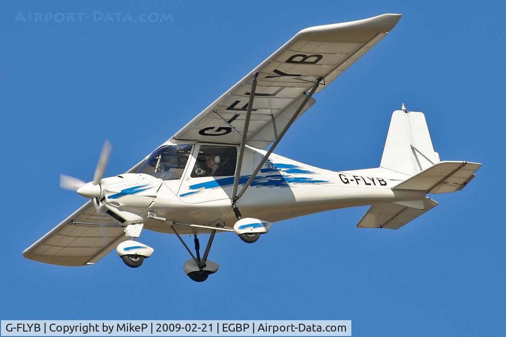 G-FLYB, 2003 Comco Ikarus C42 FB100 C/N 0309-6572, Visitor to Kemble on a perfect February day.