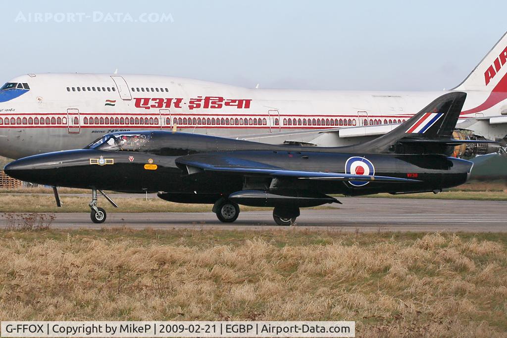 G-FFOX, 1955 Hawker Hunter T.7B C/N 41H-670792, About to depart on a post-maintenance check flight.
