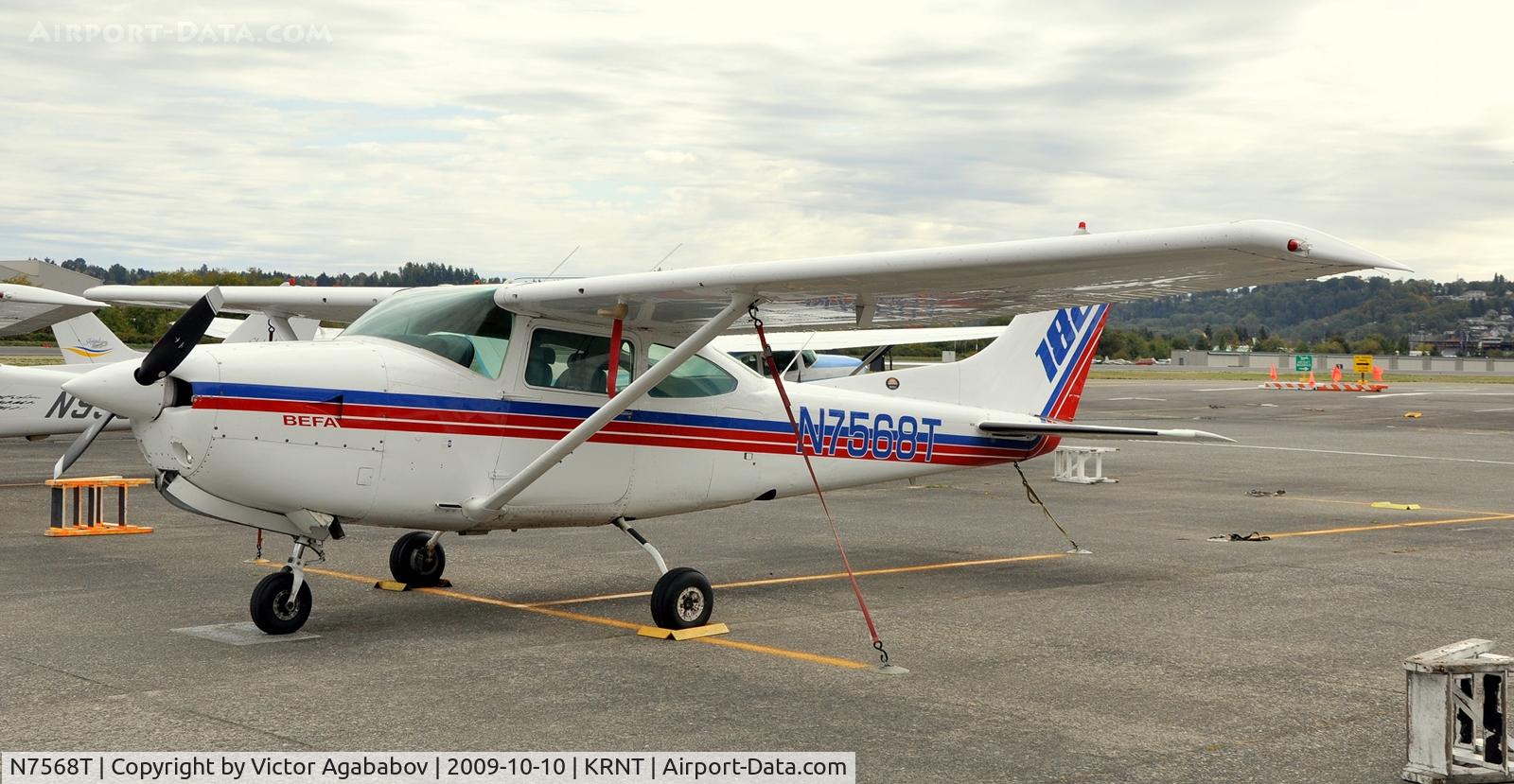 N7568T, 1977 Cessna R182 Skylane RG C/N R18200039, At Renton Airport