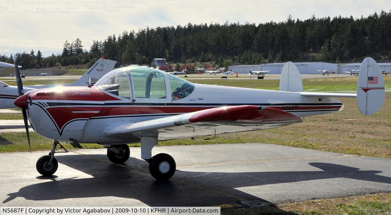 N5687F, 1966 Alon A2 Aircoupe C/N A-187, At Friday Harbour Airport