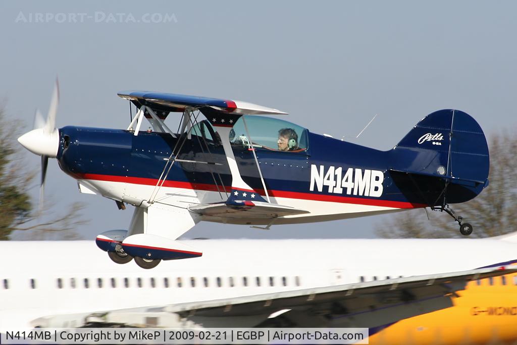 N414MB, 1981 Aerotek Pitts S-2A Special C/N 2236, Shooting a few circuits on this lovely afternoon.