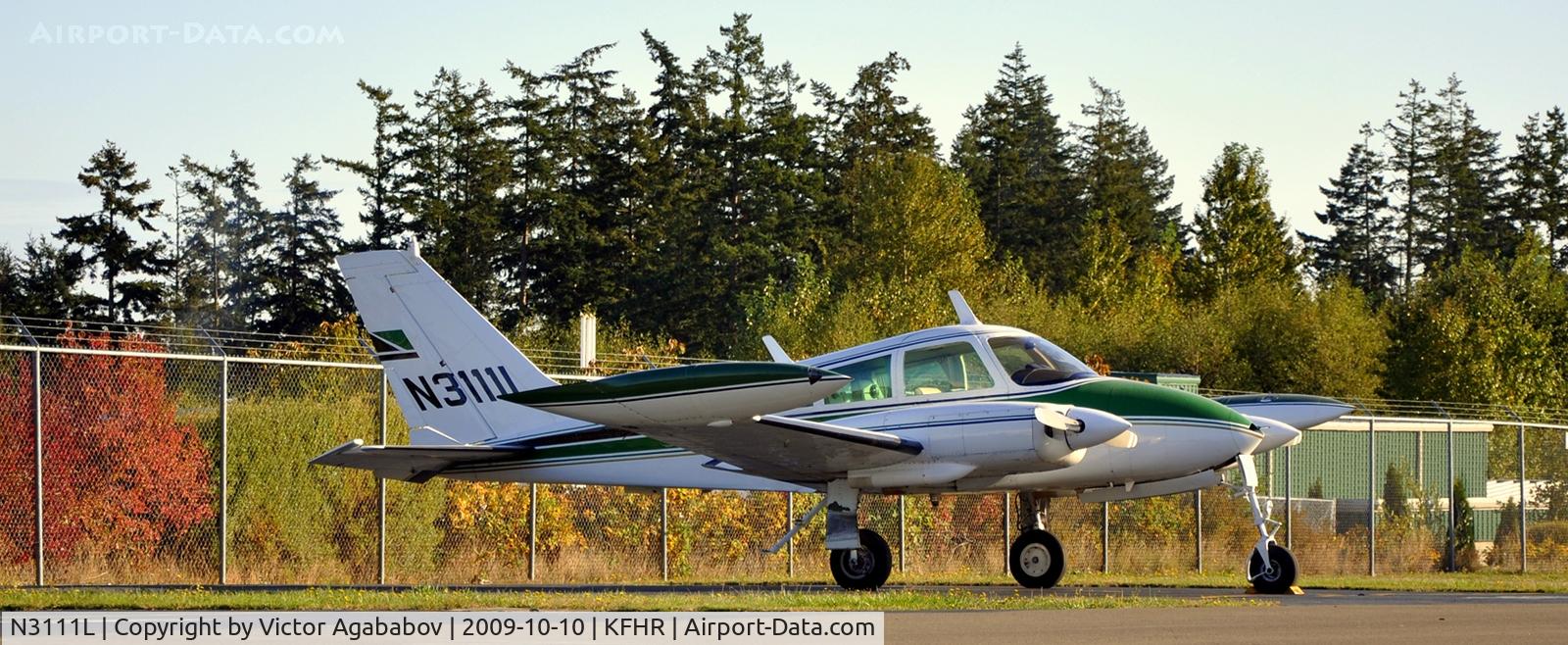 N3111L, 1965 Cessna 310J C/N 310J0111, At Friday Harbour Airport