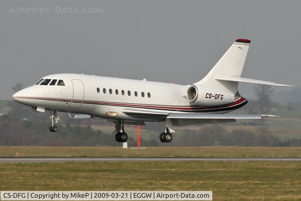CS-DFG, 2004 Dassault Falcon 2000EX C/N 44, Arrival on Runway 26.