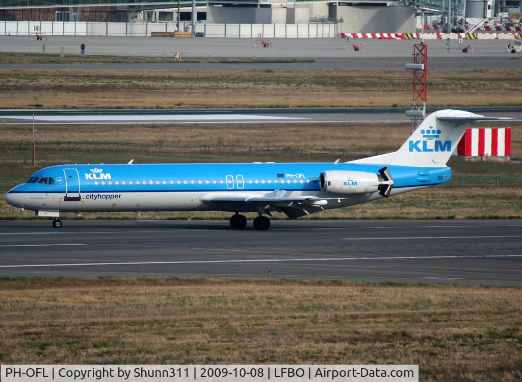 PH-OFL, 1993 Fokker 100 (F-28-0100) C/N 11444, Arriving rwy 32L