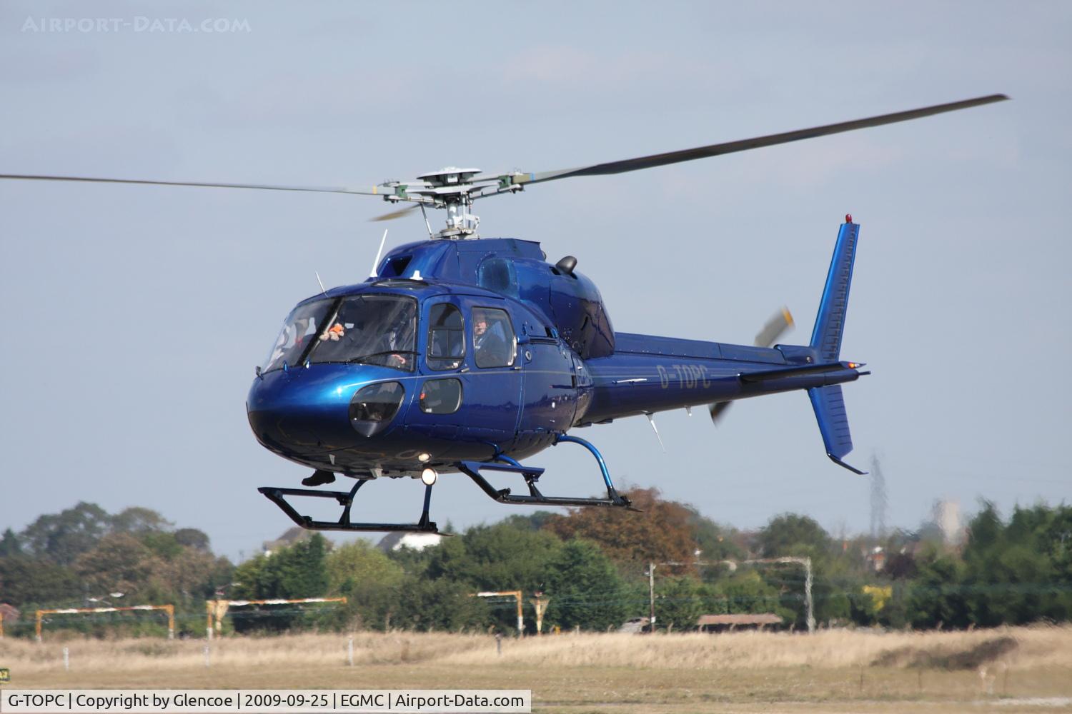 G-TOPC, 1983 Aerospatiale AS-355F-1 Ecureuil 2 C/N 5313, Landing at Southend