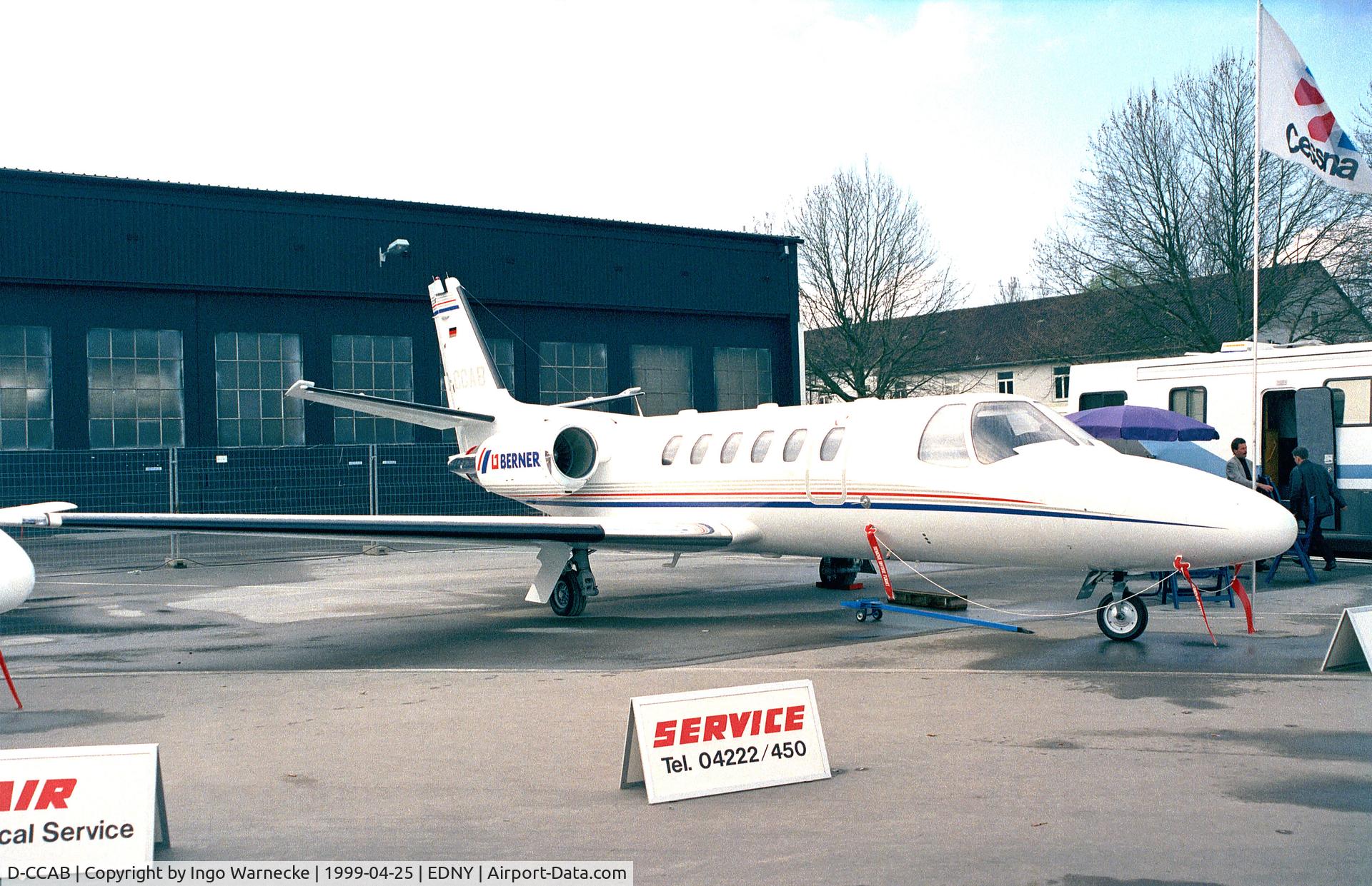 D-CCAB, 1997 Cessna 550 Citation Bravo C/N 550-0827, Cessna 550 Citation Bravo at the Aero 1999, Friedrichshafen
