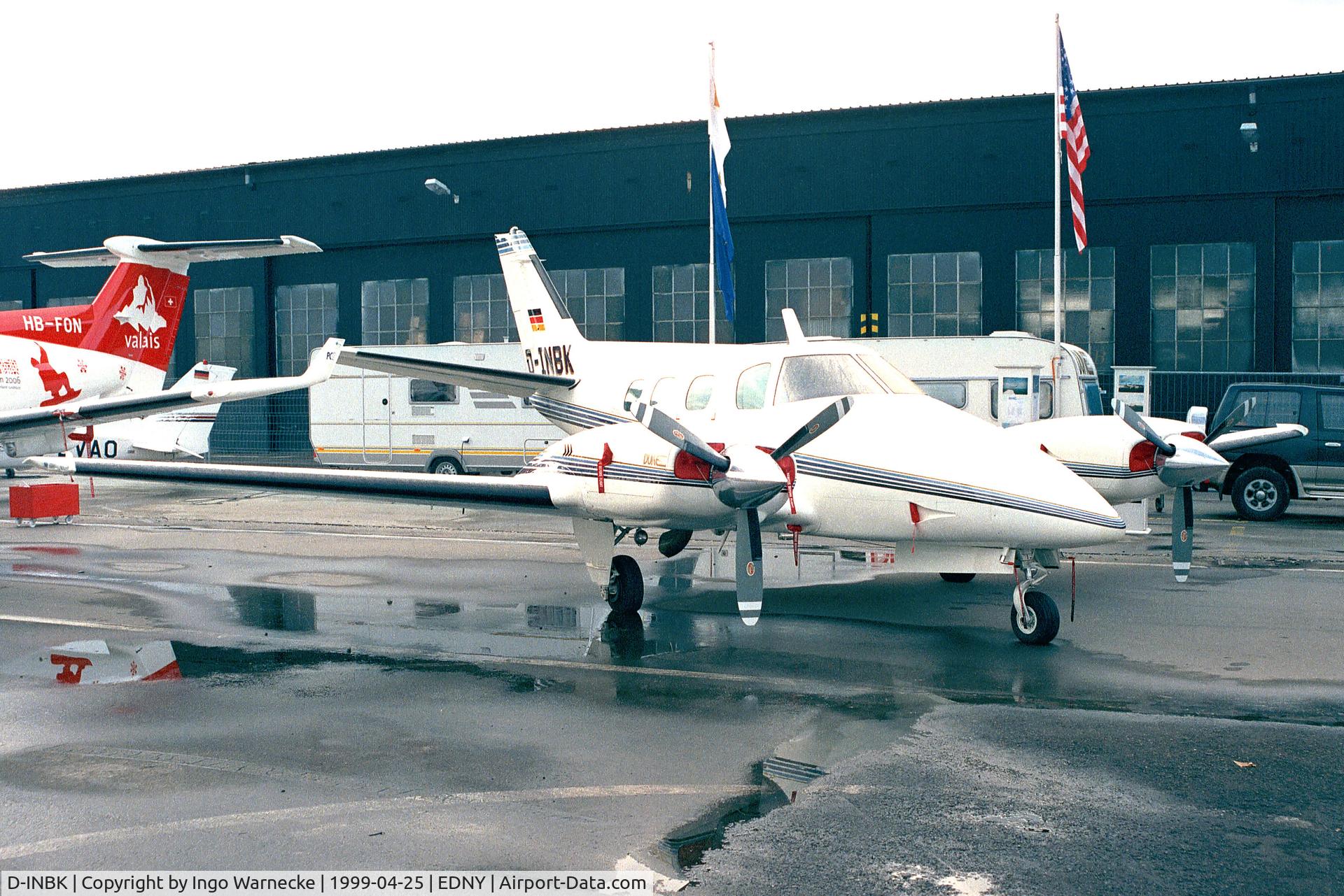 D-INBK, 1978 Beech B-60 Duke C/N P-478, Beechcraft B60 Duke at the Aero 1999, Friedrichshafen