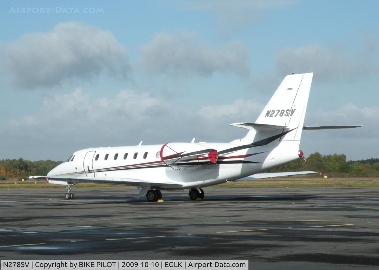 N278SV, 2009 Cessna 680 Citation Sovereign C/N 680-0278, PARKED IN SLOT FOUR