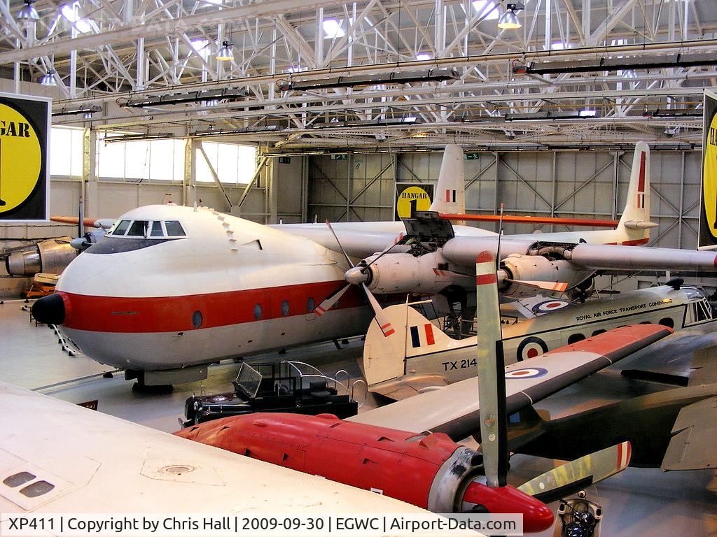 XP411, 1962 Armstrong Whitworth AW-660 Argosy C.1 C/N 6766, The Argosy was a variant of the civil AW650 freight aircraft. The RAF ordered fifty-six Argosies for use as medium range transport, paratroop and supply aircraft. The prototype flew on 4 March 1961,
