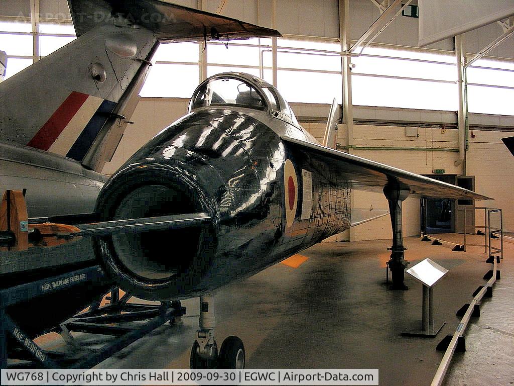 WG768, 1952 Short SB.5 C/N SH1605, The SB5 was built to compare theories on the design of the wing and tail configuration of a new fighter, later to be known as the Lightning.