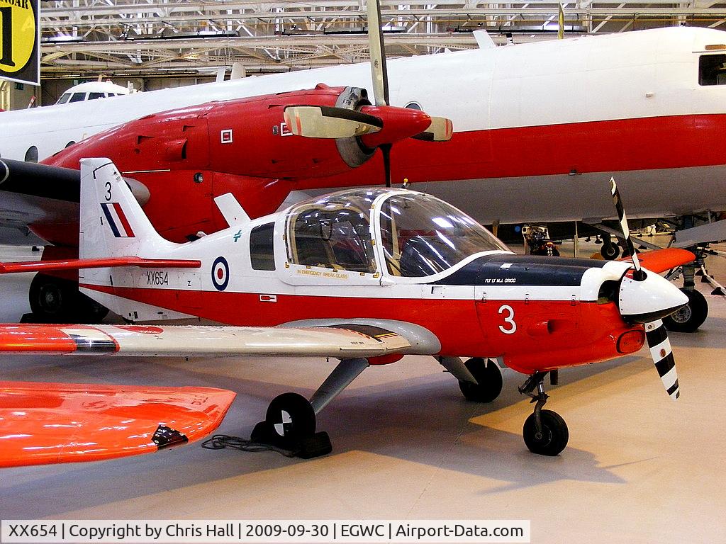 XX654, 1974 Scottish Aviation Bulldog T.1 C/N BH.120/312, Preserved at Cosford Air Museum