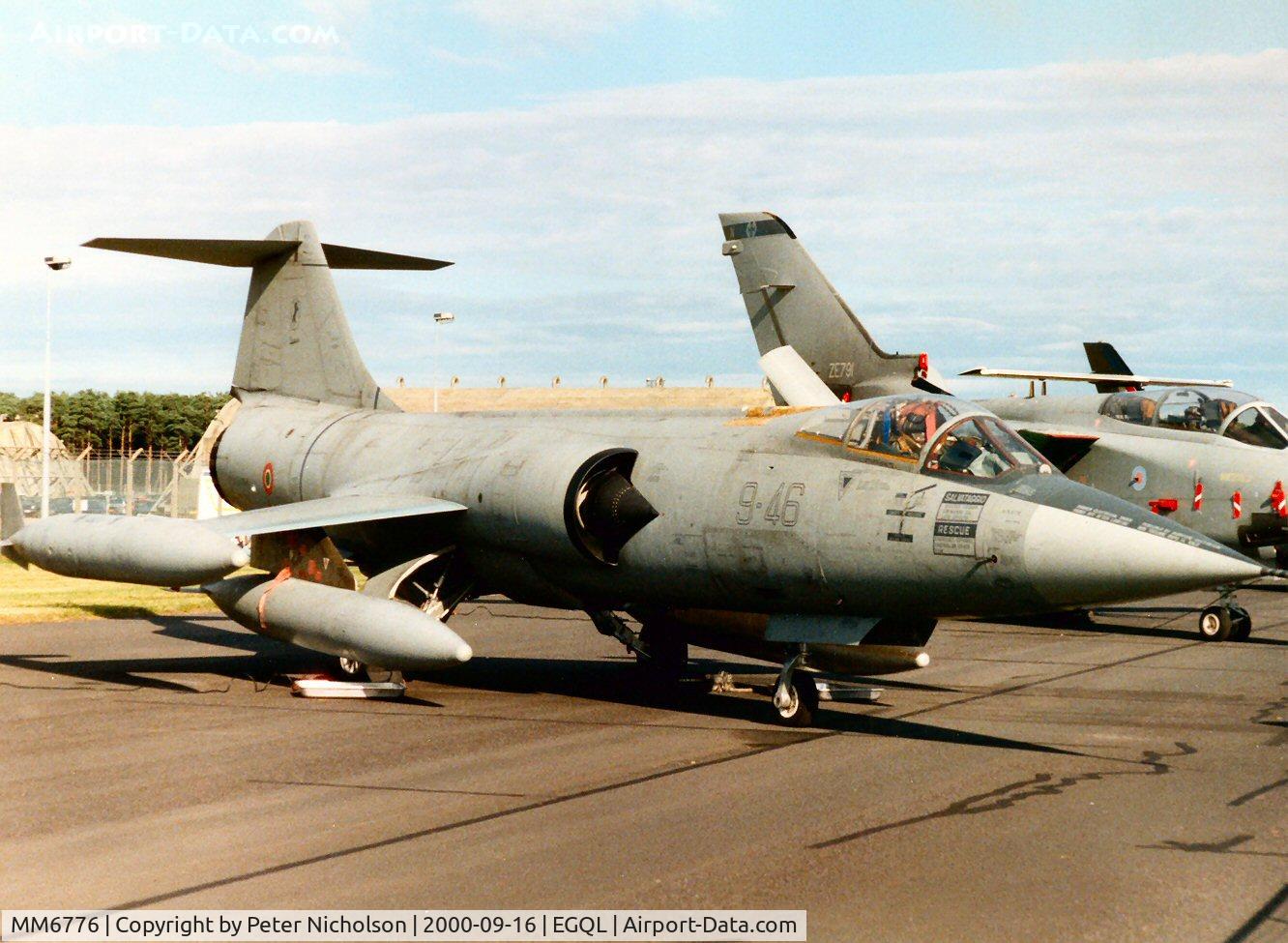 MM6776, Aeritalia F-104S ASA-M Starfighter C/N 1076, F-104S ASA-M Starfighter, callsign India 6776 Bravo, of 9 Stormo Italian Air Force in the static display of the 2000 Leuchars Airshow.