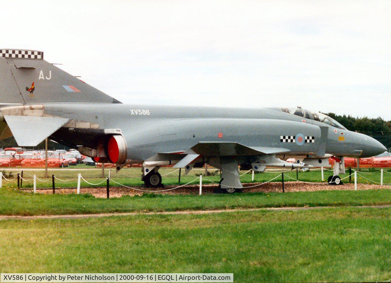 XV586, 1969 McDonnell Douglas Phantom FG1 C/N 3317/9340, Phantom FG.1 in 43 Squadron markings as gate guardian near the Squadron HAS complex at the 2000 Leuchars Airshow.
