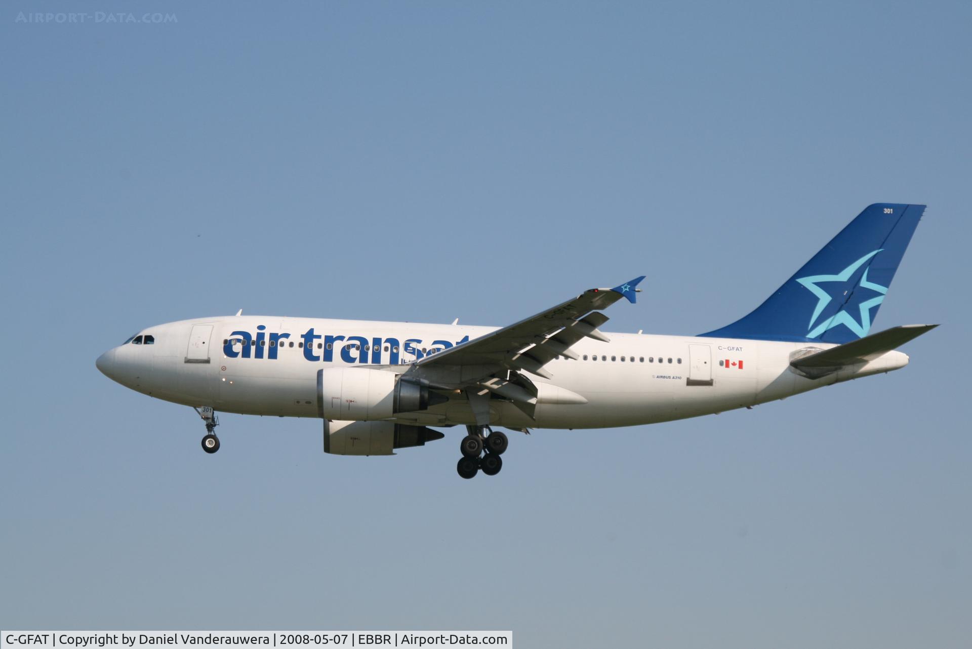 C-GFAT, 1990 Airbus A310-304 C/N 545, arrival of flight TSC152 to rwy 25L