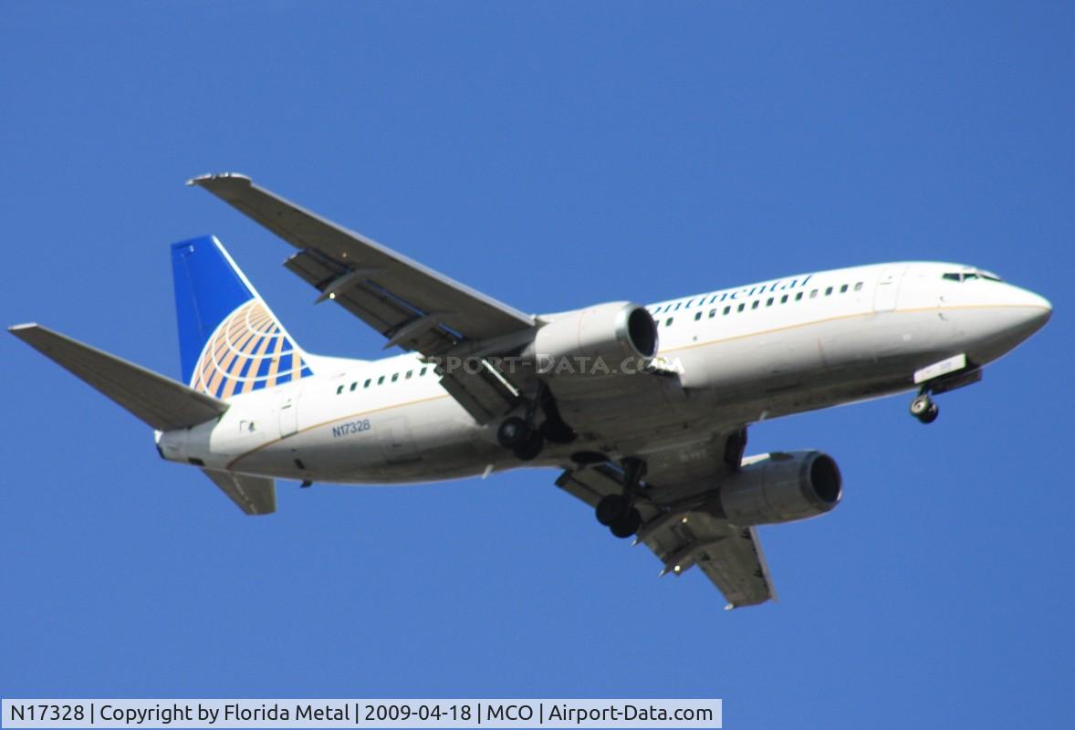 N17328, 1986 Boeing 737-3TO C/N 23458, Continental 737-300