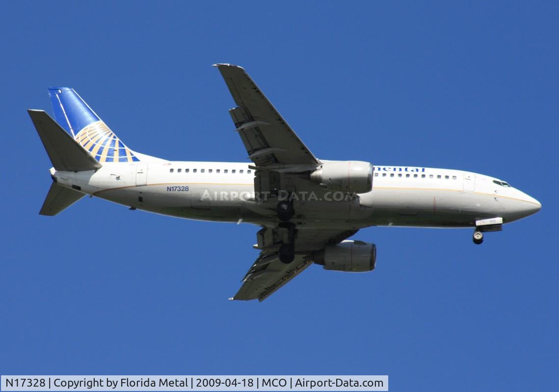 N17328, 1986 Boeing 737-3TO C/N 23458, Continental 737-300