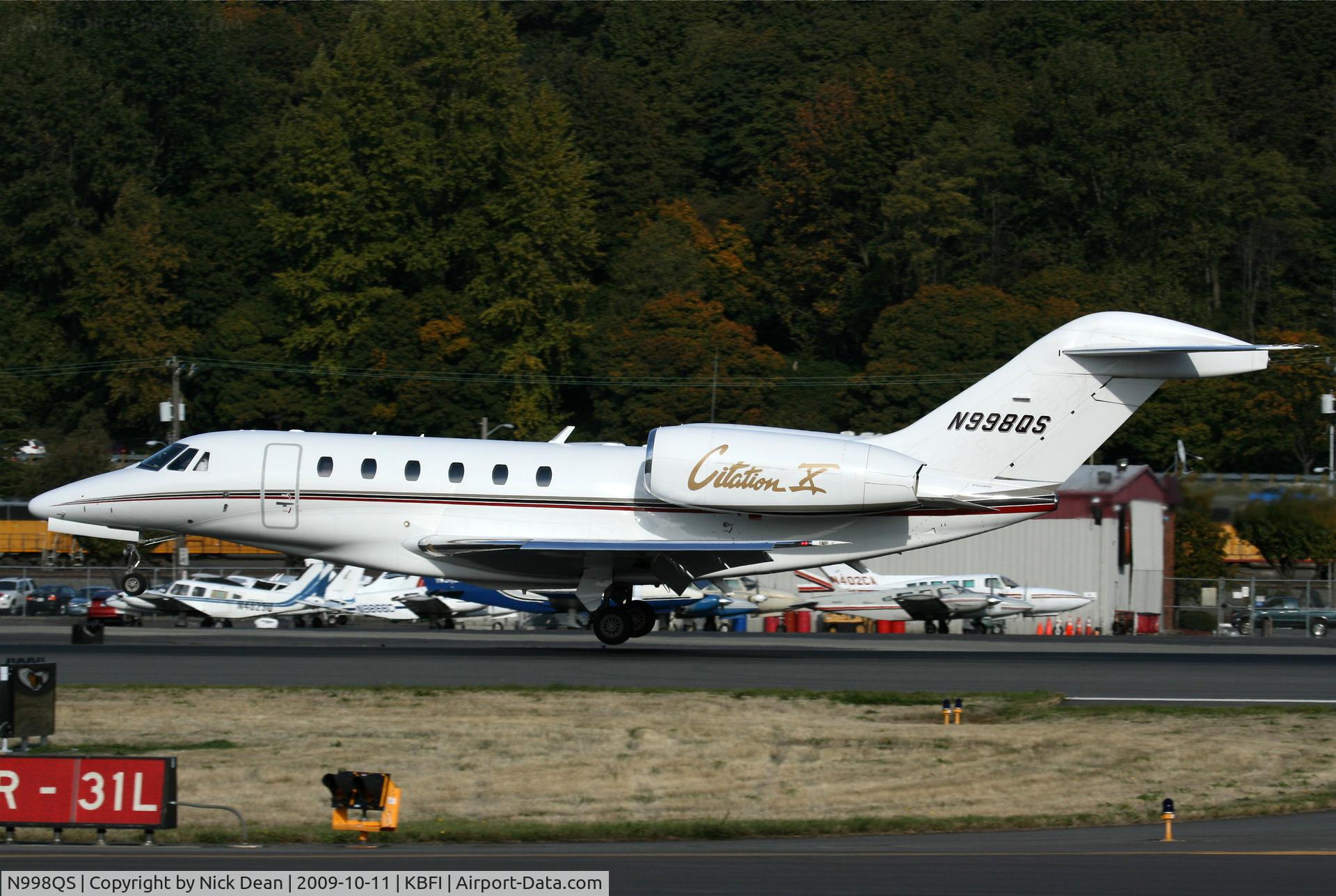 N998QS, 2002 Cessna 750 Citation X Citation X C/N 750-0198, KBFI