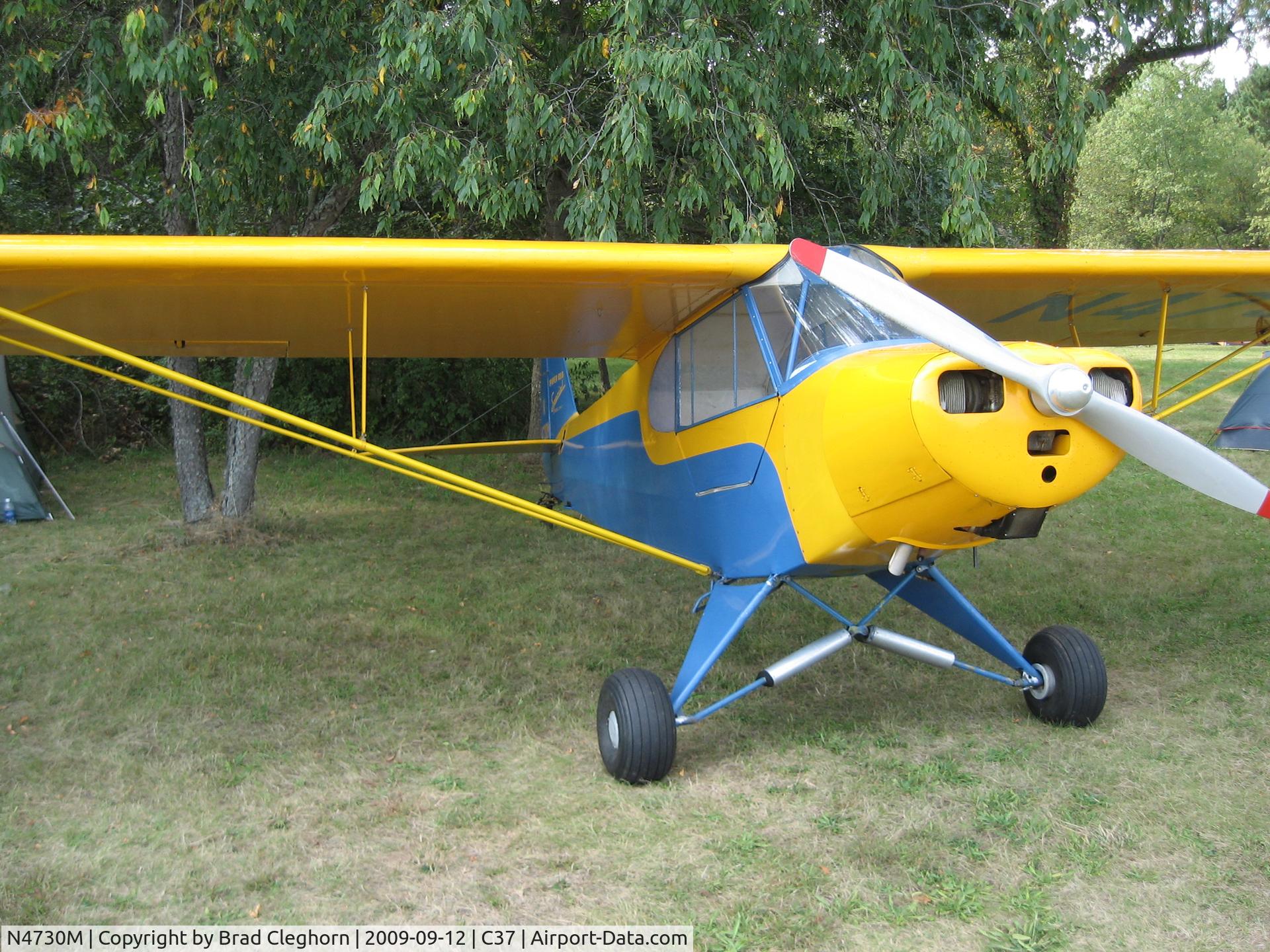 N4730M, 1947 Piper PA-11 Cub Special C/N 11-242, MAAC Grassroots Fly-in 2009