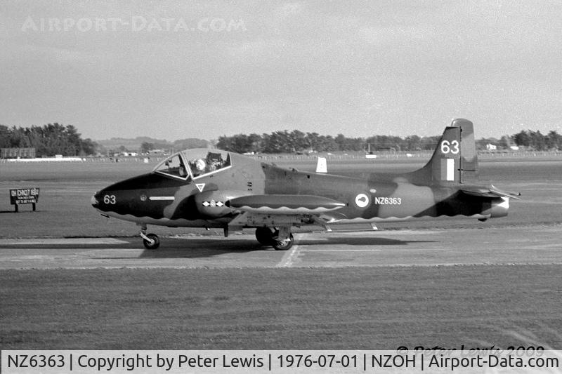 NZ6363, 1972 BAC 167 Strikemaster Mk.88 C/N 303, 14 Squadron based at Ohakea