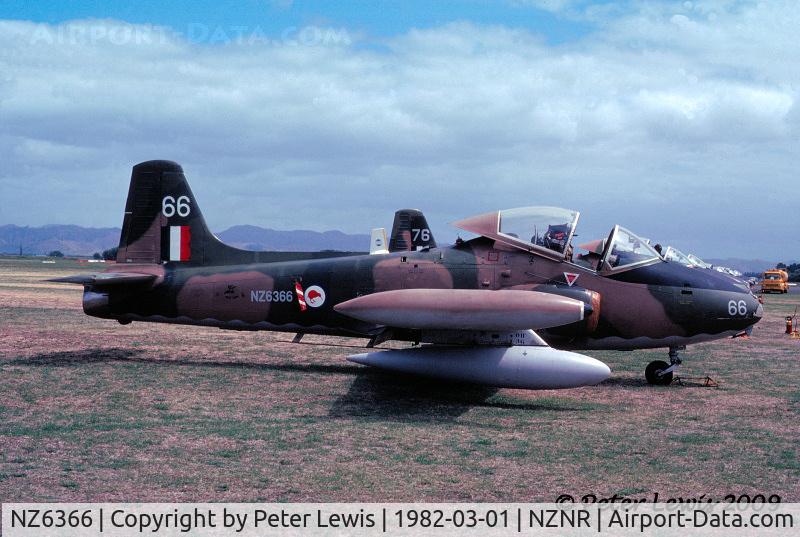 NZ6366, 1972 BAC 167 Strikemaster Mk.88 C/N 306, 14 Squadron based at Ohakea
