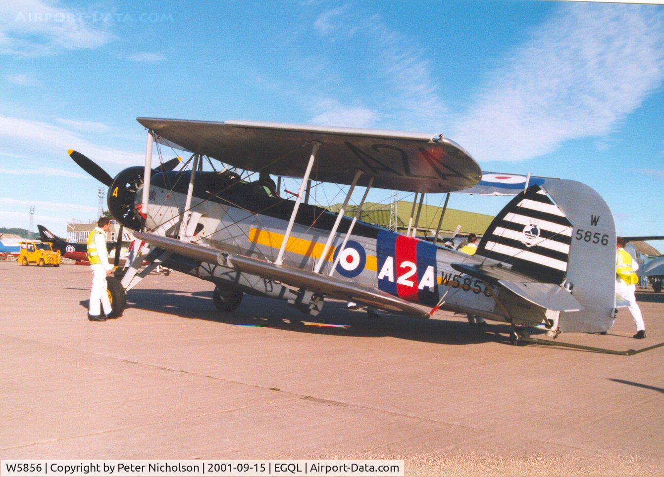 W5856, 1941 Fairey Swordfish 1 C/N B3593, Swordfish of the Royal Navy Historic Flight on display at the 2001 Leuchars Airshow.