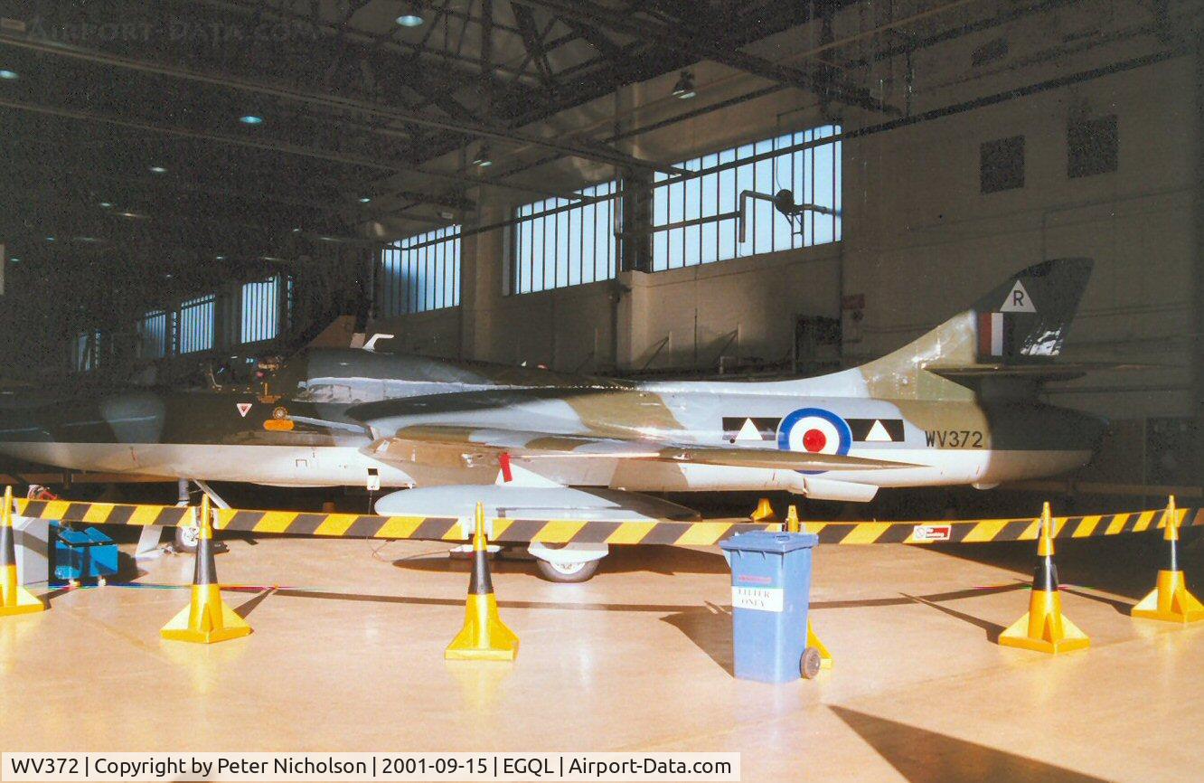 WV372, 1955 Hawker Hunter T.7 C/N 41H-670818, Hunter T.7 on display at the 2001 Leuchars Airshow.