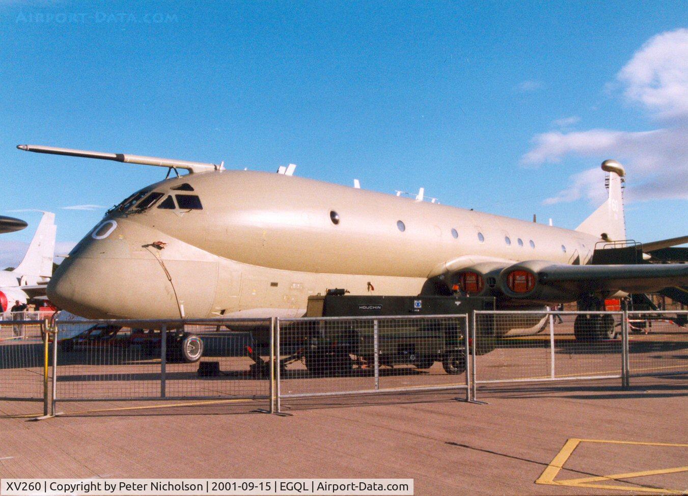 XV260, Hawker Siddeley Nimrod MR.2 C/N 8035, Nimrod MR.2 of the Kinloss Strike Wing in the static park of the 2001 Leuchars Airshow.